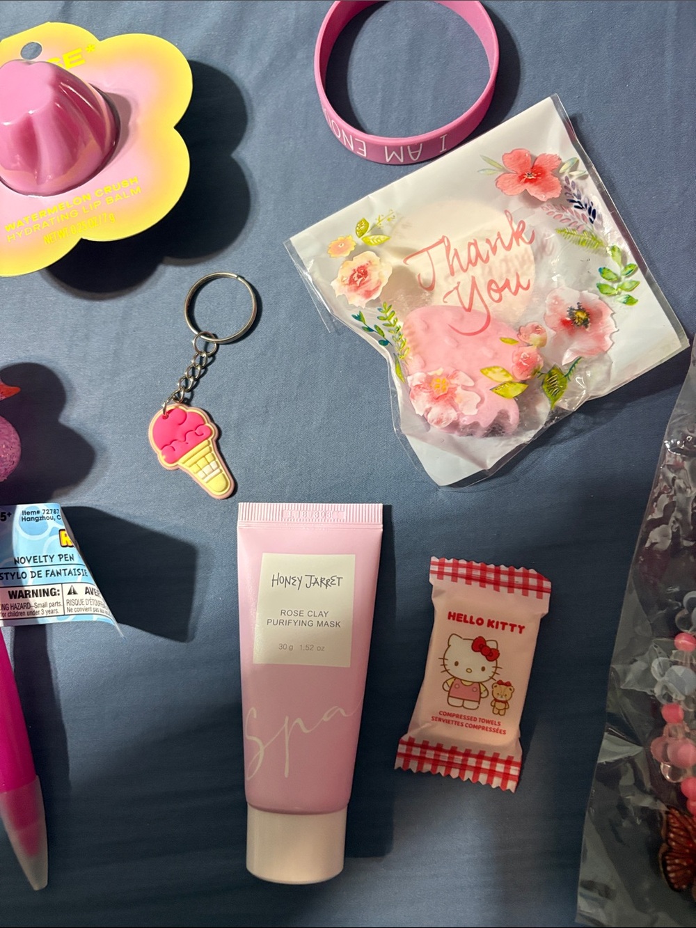 Pink Girls' Bath & Body Gift Set with Accessories, necklace, headband, lip balm, - Picture 5 of 16